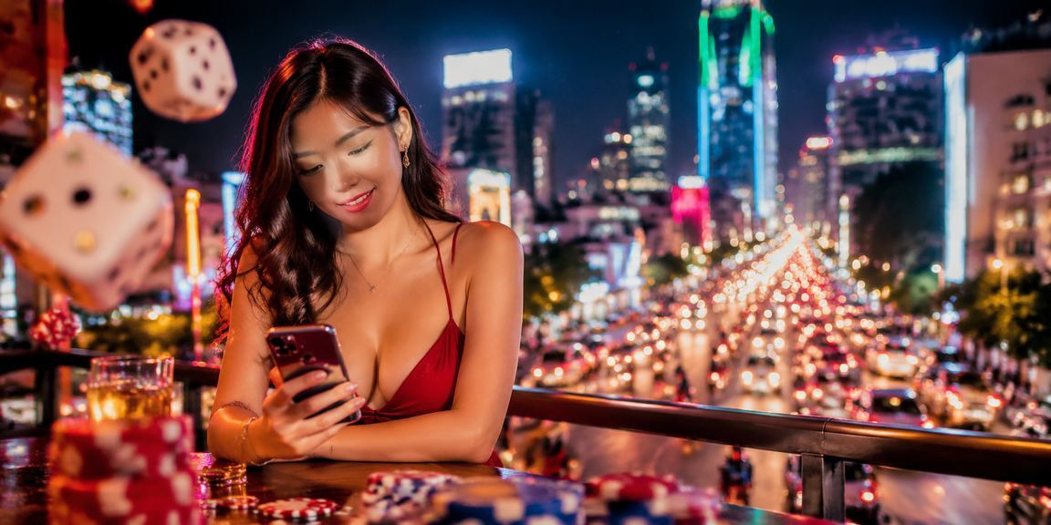 Ánh đèn neon lung linh cùng xúc xắc tài xỉu sôi động tại Hồ Chí Minh về đêm